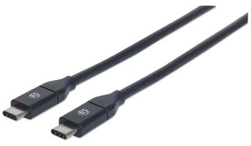 Manhattan USB-C to USB-C Cable, 50cm, Male to Male, Black, 10 Gbps (USB 3.2 Gen2 aka USB 3.1) von LumaTech