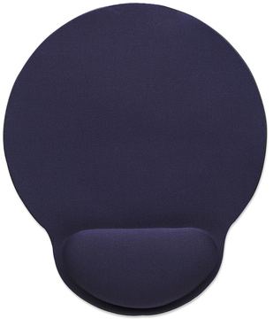 Manhattan Wrist Gel Support Pad and Mouse Mat, Blue, 241 x 203 x 40 mm, non slip base, Lifetime Warranty von LumaTech