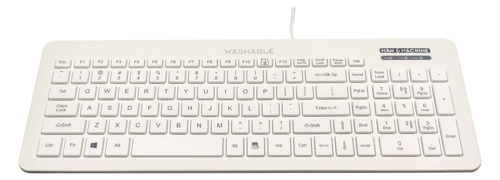 Man-Machine Very Cool - Volle Größe (100%) - Kabelgebunden - USB - Weiß - TL: Deutsch, QWERTZ