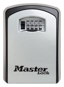 MasterLock 5403EURD - Metall - Schwarz - Grau - 1 Haken - Zahlenschloss - 105 x 51 x 146 mm - 79 x 42 x 117 mm von LumaTech