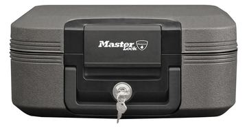 MasterLock Mittlere Sicherheitskassette - Tragbarer Safe - Holzkohle - Schlüssel - 7,8 l - Dokument - Kleine Elektronik von LumaTech
