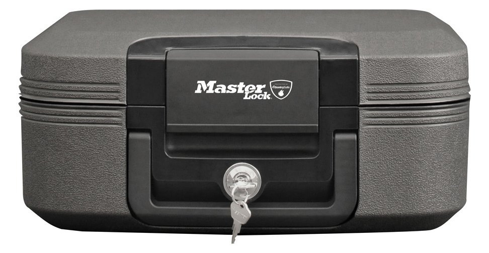 MasterLock Mittlere Sicherheitskassette - Tragbarer Safe - Holzkohle - Schlüssel - 7,8 l - Dokument - Kleine Elektronik