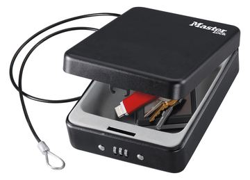 MasterLock Tragbarer Minisafe mit Kombination - Schwarz - Stahl - 1 Stück(e) - 1 Stück(e) - 203 mm - 150 mm von LumaTech