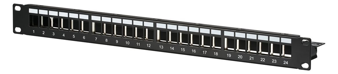 M-CAB DISTRI. PANEL 19IN 1U 24P BLACK