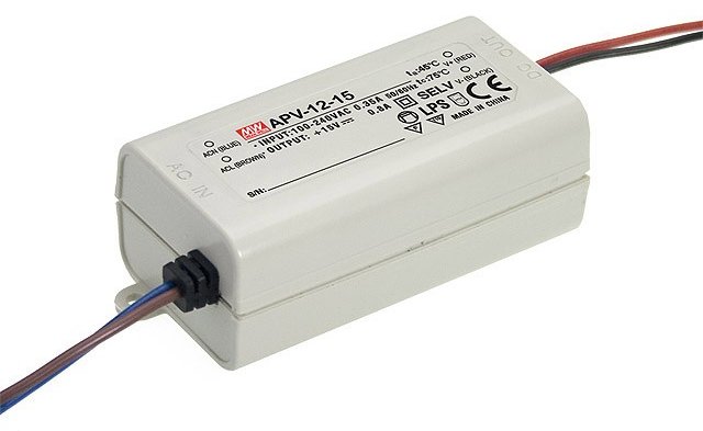 Meanwell MEAN WELL APV-12-24 - Weiß - 90 - 264 V - 47 - 63 Hz - 77 mm - 29 mm - 40 mm