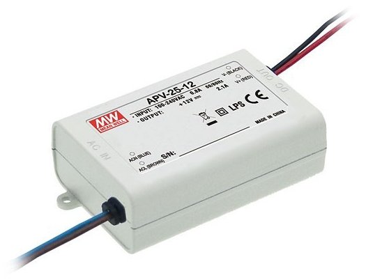 Meanwell MEAN WELL APV-25-24 - Weiß - 100 - 240 V - 47 - 63 Hz - 84 mm - 29,5 mm - 57 mm