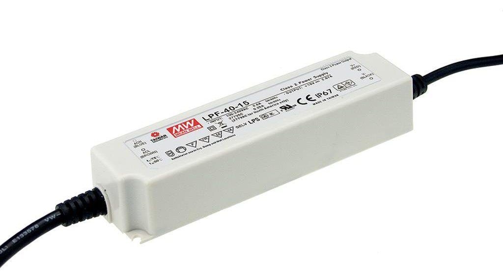 Meanwell MEAN WELL LPF-40-12 - 40 W - IP67 - 90 - 305 V - 3,34 A - 12 V - 42,5 mm