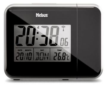 Mebus 42425 - Digitaler Wecker - Rechteck - Schwarz - Grau - 12/24 h - F - °C - Zeit von LumaTech