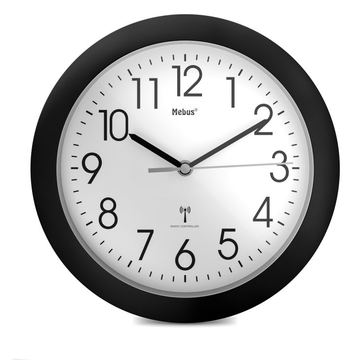 Mebus 52450 - Wand - Digitale Uhr - Rund - Schwarz - Kunststoff - Modern von LumaTech