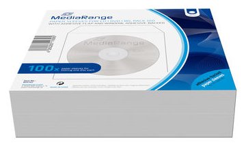 MEDIARANGE BOX162 - Schutzhülle - 1 Disks - Weiß - Papier - Kunststoff - 124 mm - 124 mm