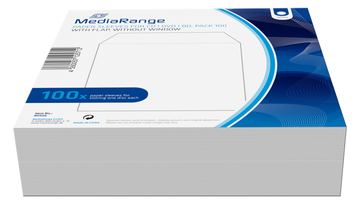 MEDIARANGE CD-/DVD-Hülle - Kapazität: 1 CD/DVD - weiß (Packung mit 100) von LumaTech
