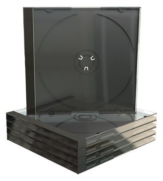 MEDIARANGE CD-Jewelcases single - Behälter CD-Aufbewahrung - Kapazität: 1 CD/DVD - Schwarz, durchsichtig (Packung mit 5) von LumaTech