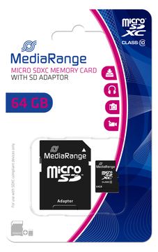 MEDIARANGE Flash-Speicherkarte (microSDXC-an-SD-Adapter inbegriffen) von LumaTech