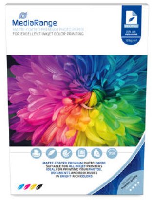MEDIARANGE Fotopapier matt f. Tintenstrahldr. 105g 100 Blatt - Foto-Papier - 105 g/m² von LumaTech