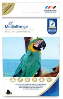 MEDIARANGE Fotopapierkarten weiß 100x150mm Hochglanz 50 Blatt 150g - Foto-Papier - 150 g/m² von LumaTech