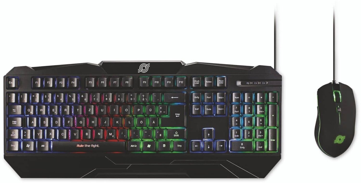MediaRange GS102 Keyboard and Optical Mouse Gaming Combo Set schwarz, USB - TL: Deutsch, QWERTZ