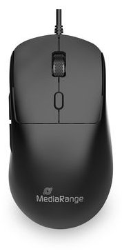 MEDIARANGE Maus kabelge. USB-C 800-2400 dpi sw - Maus - 6 Tasten