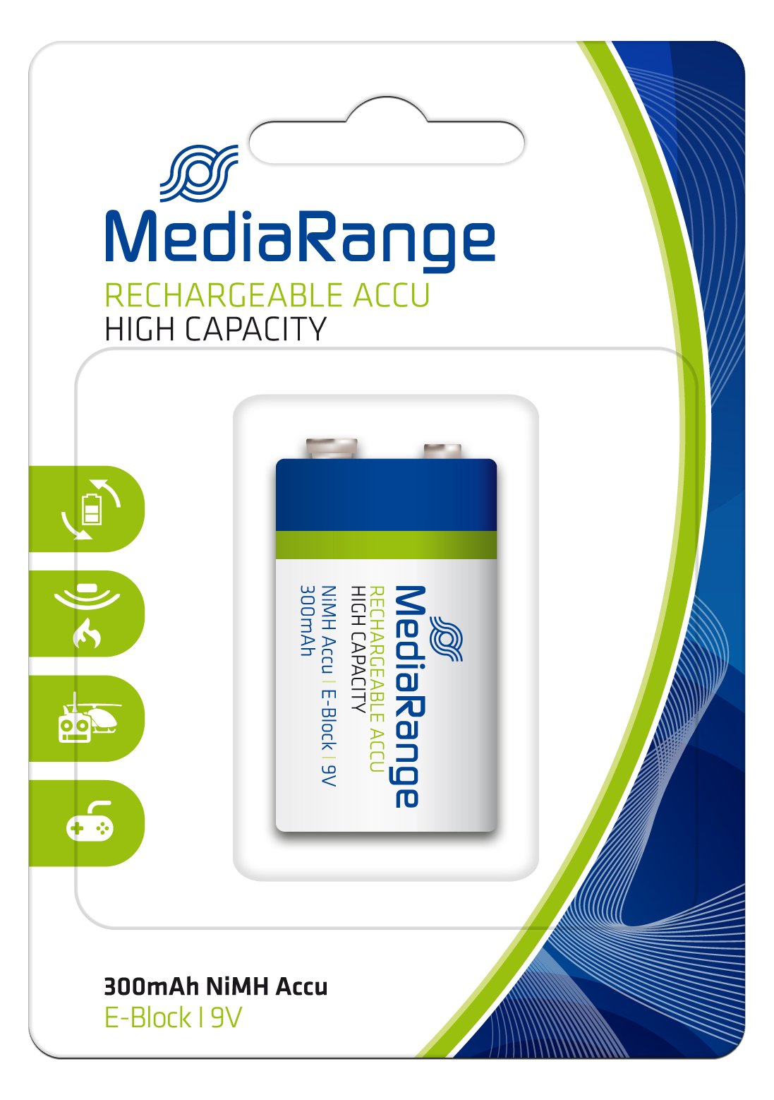 MEDIARANGE MRBAT124 - Batterie 6HR61 - NiMH - (wiederaufladbar)