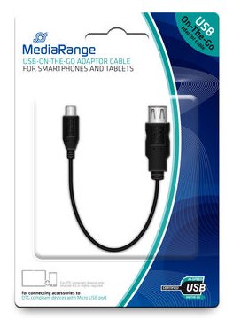 MEDIARANGE MRCS168 - 0,2 m - Micro-USB B - USB A - USB 2.0 - Männlich/Weiblich - Schwarz