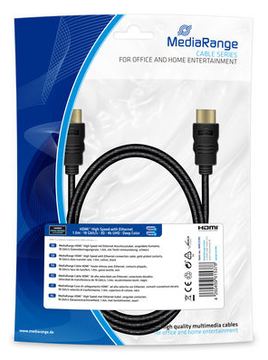 MEDIARANGE MRCS195 - 1 m - HDMI Typ A (Standard) - HDMI Typ A (Standard) - 3D - 18 Gbit/s - Schwarz von LumaTech