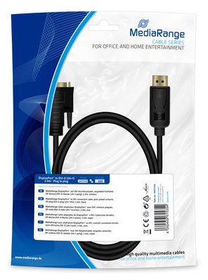 MEDIARANGE MRCS199 - 2 m - DisplayPort - DVI - Männlich - Männlich - Gerade von LumaTech