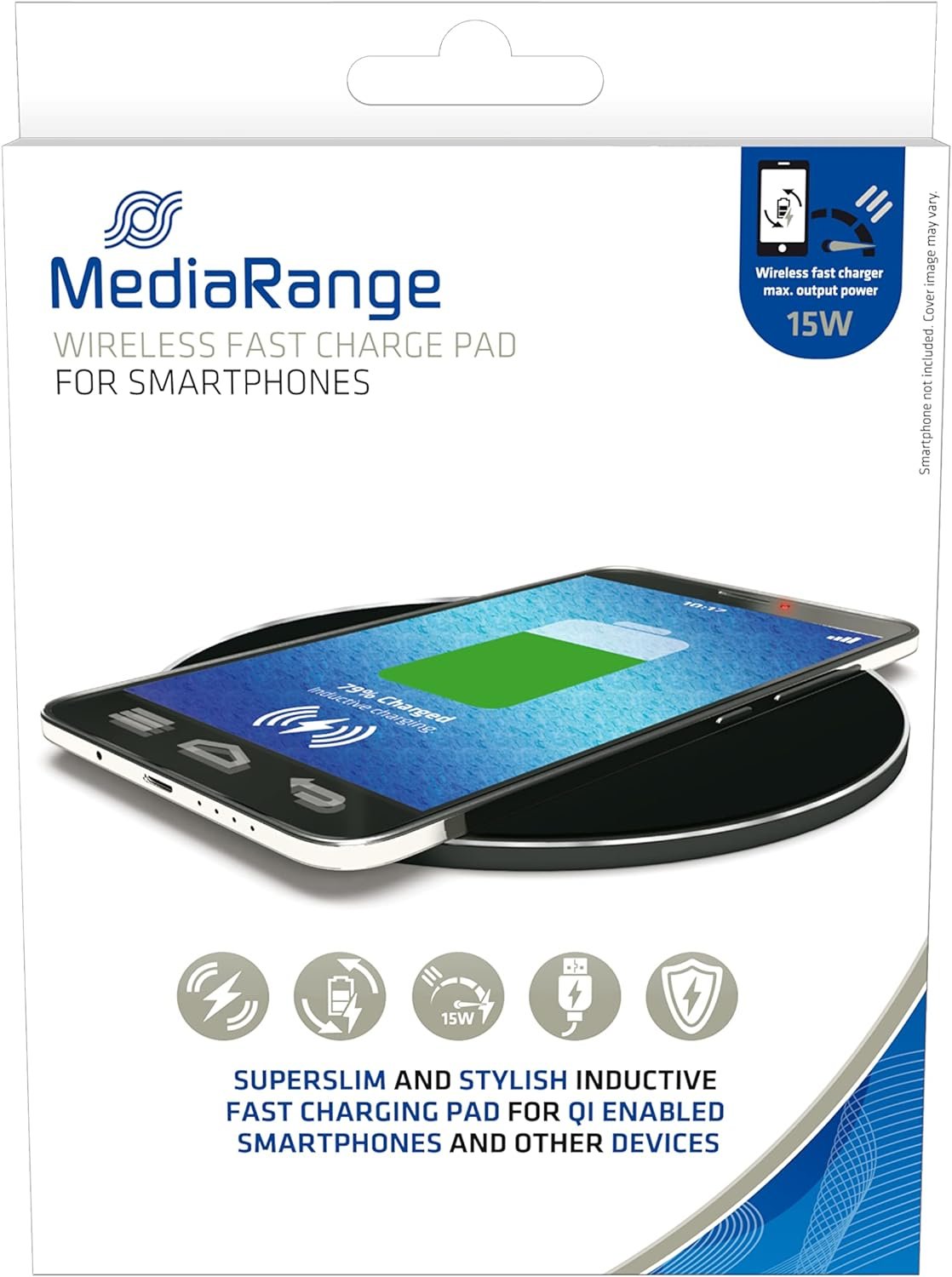 MEDIARANGE MRMA118 - Drinnen - USB - Kabelloses Aufladen - 0,9 m - Schwarz