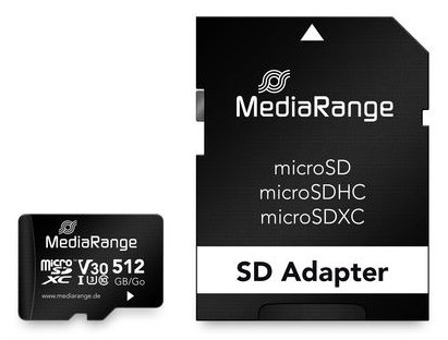 MEDIARANGE SD MicroSD Card UHS-1 Cl.10 inkl. Adapter - Micro SD