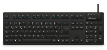 MEDIARANGE Tastatur mit Kabel Hygiene schwarz - Tastatur - TL: Deutsch, QWERTZ von LumaTech