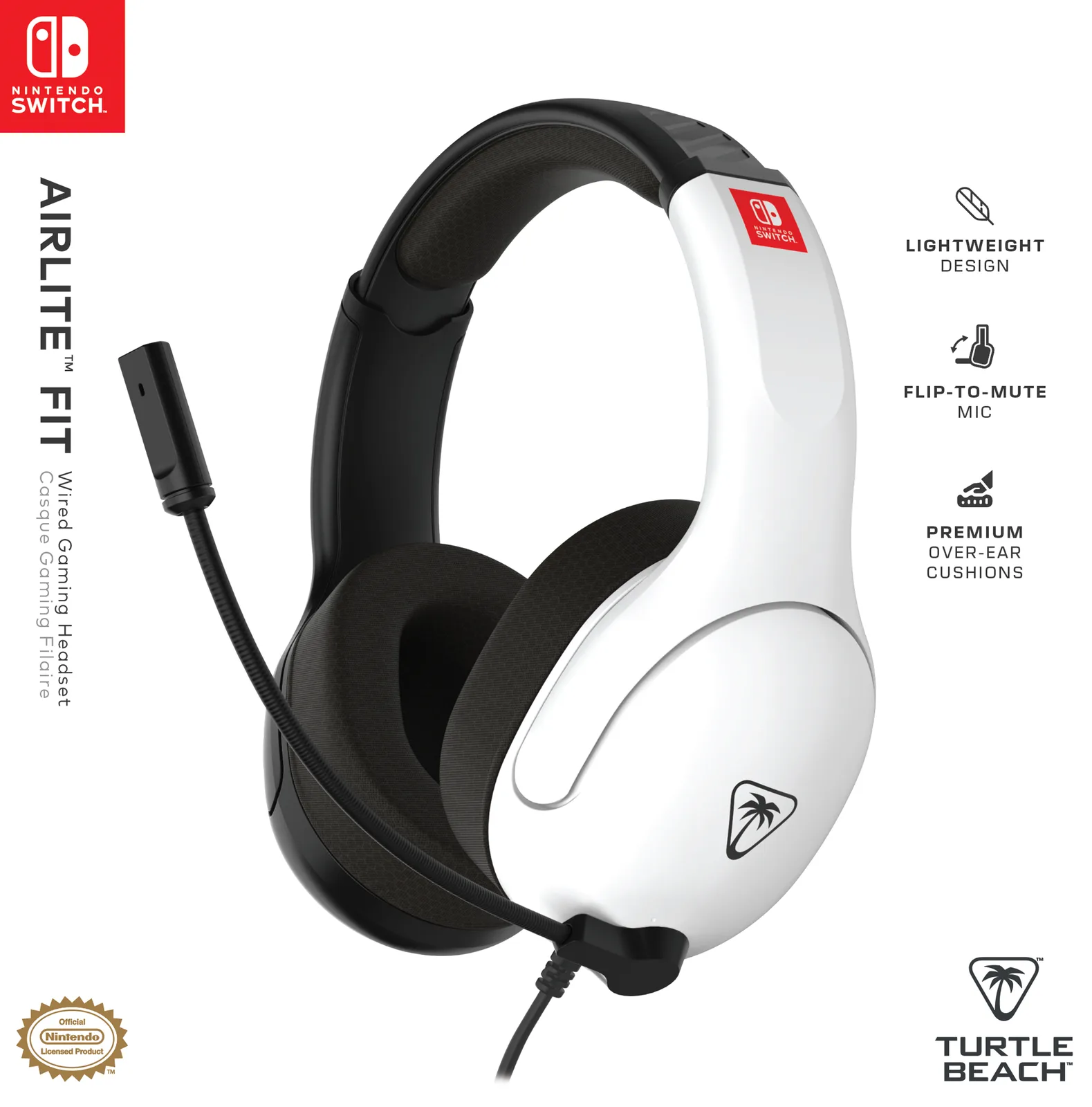 Turtle Beach Airlite Fit Headset NS Black & White - Headset - 20 KHz, Ansicht 3