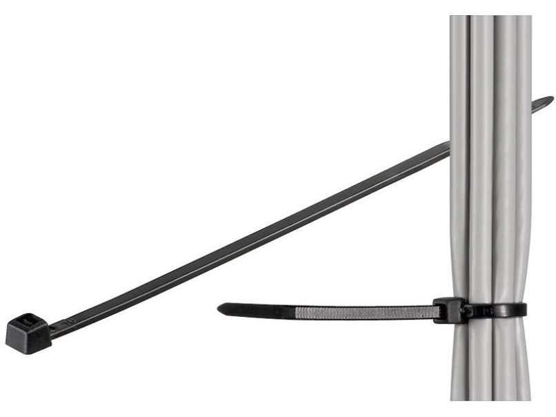 MicroConnect Kabelbinder - Schwarz - 20.3 cm (Packung mit 100)