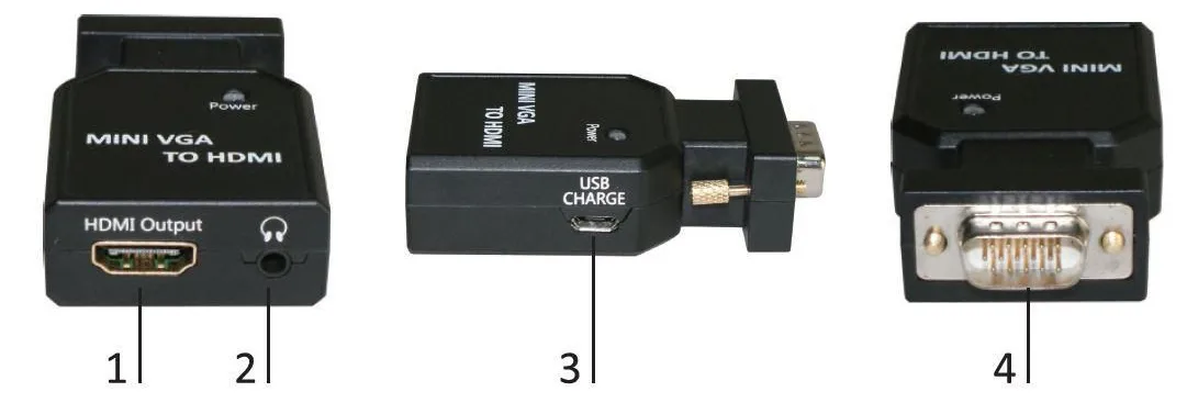 MicroConnect Mini VGA to HDMI Converter - Videokonverter, Ansicht 2