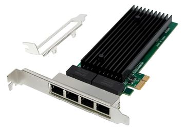 MicroConnect Network Card PCIe x1 Intel 82575 Quad- RJ45 von LumaTech