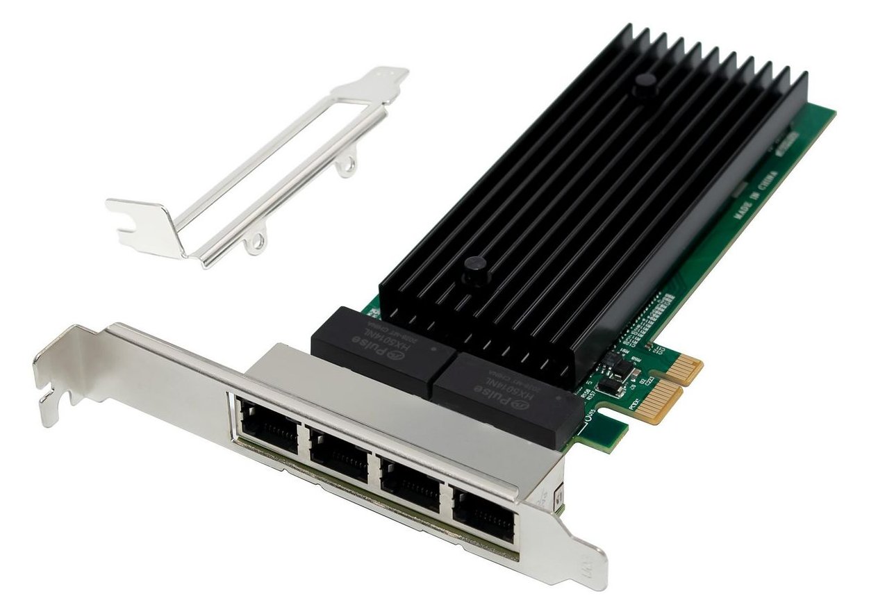 MicroConnect Network Card PCIe x1 Intel 82575 Quad- RJ45
