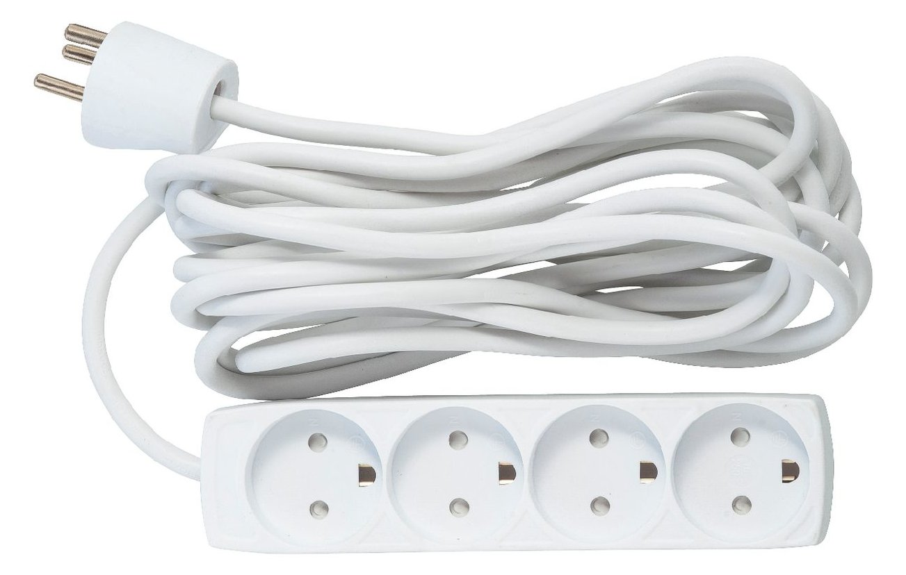MicroConnect Steckdosenleiste - Wechselstrom 230 V - Eingabe, Eingang Typ K - Ausgangsanschlüsse: 4 (4 x Typ K)
