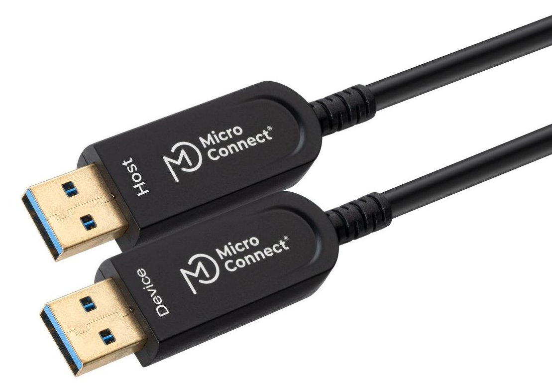 MicroConnect USB3.0AA15BOP - 15 m - USB A - USB A - USB 3.2 Gen 1 (3.1 Gen 1) - 5 Gbit/s - Schwarz