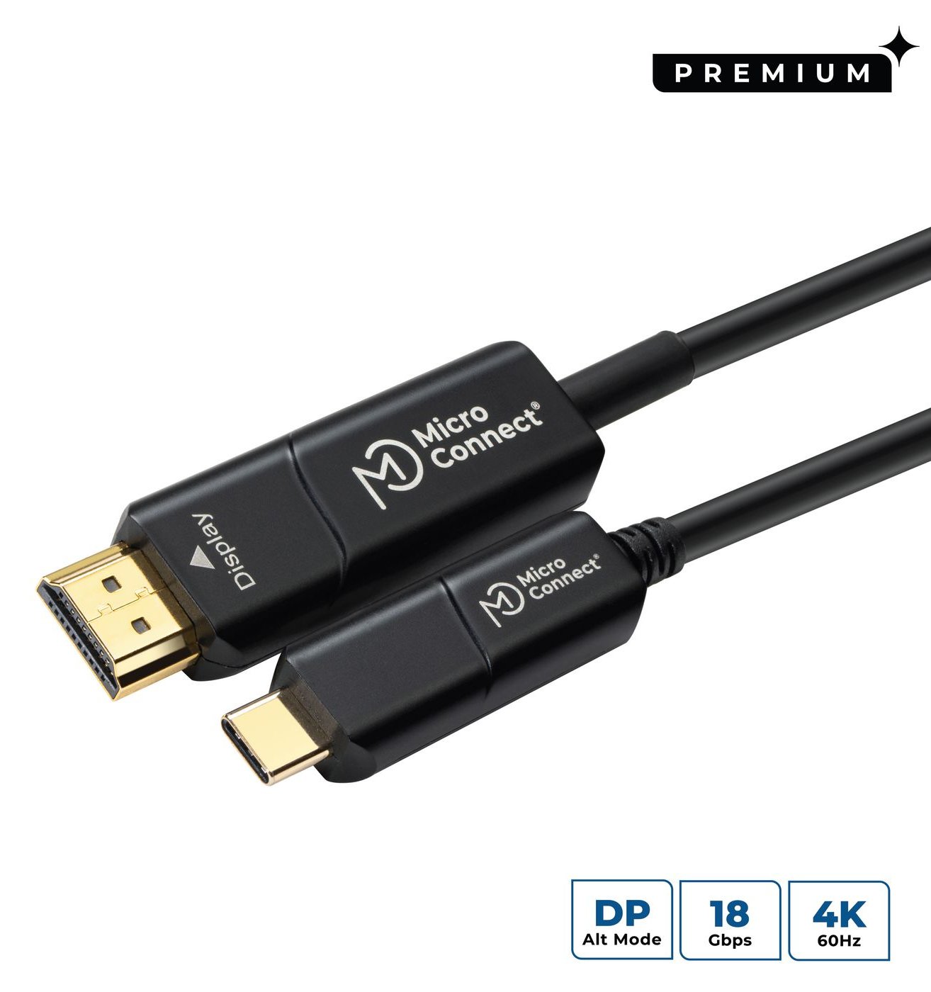 MicroConnect USB3.1CHDMI10OP - 10 m - USB Typ-C - HDMI - Männlich - Männlich - Gerade