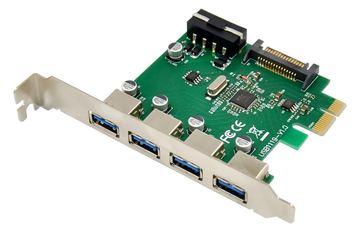 MicroConnect USB-Adapter - PCIe 2.0 - USB 3.0 x 3 + USB 3.0 (intern) von LumaTech