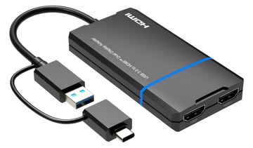 MicroConnect USB-C or USB A 2in1 to HDMI 2x splitter with one click - Digital/Daten - Digital/Display/Video von LumaTech
