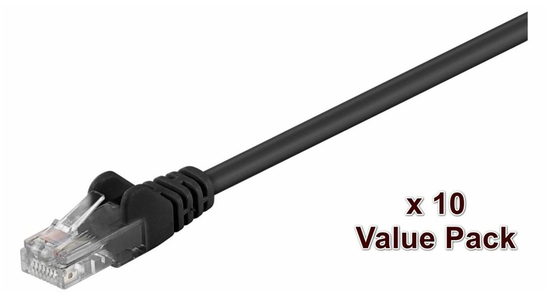 MicroConnect V-UTP507SVP 7m Cat5e U/UTP (UTP) Schwarz Netzwerkkabel