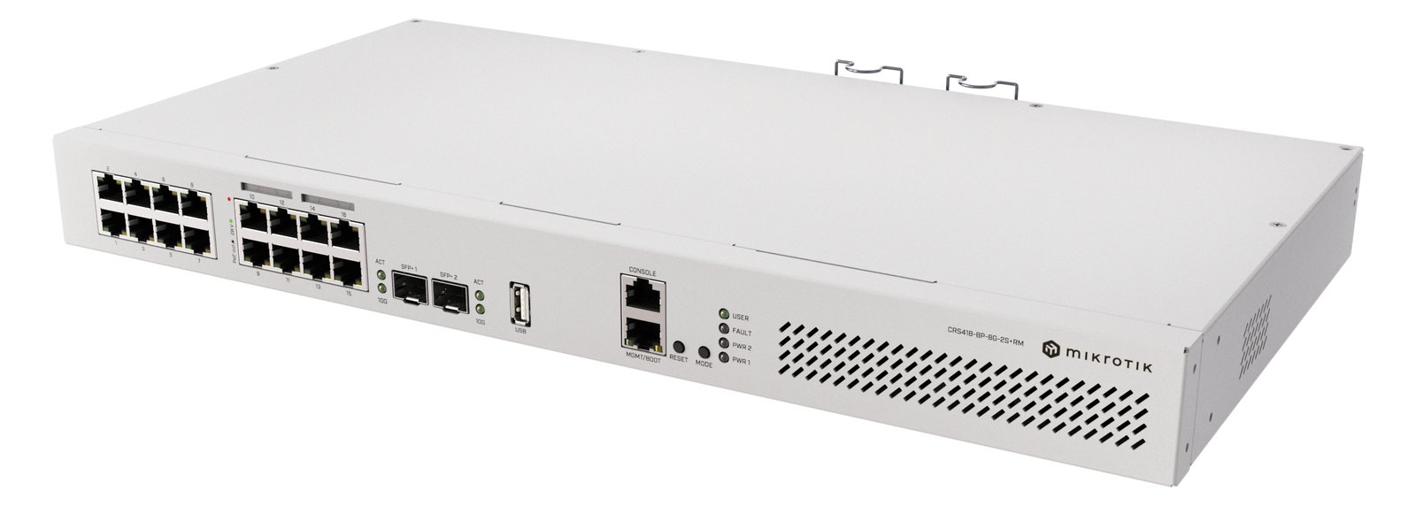 MikroTik Cloud Router Switch 418-8P-8G-2S+RM - Router - 1 Gbps