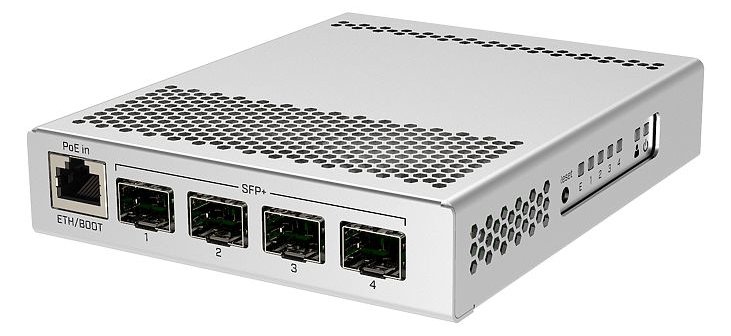 MikroTik CRS305-1G-4S+IN - Switch - 4 x SFP+ + 1 x 10/100/1000 (PoE)