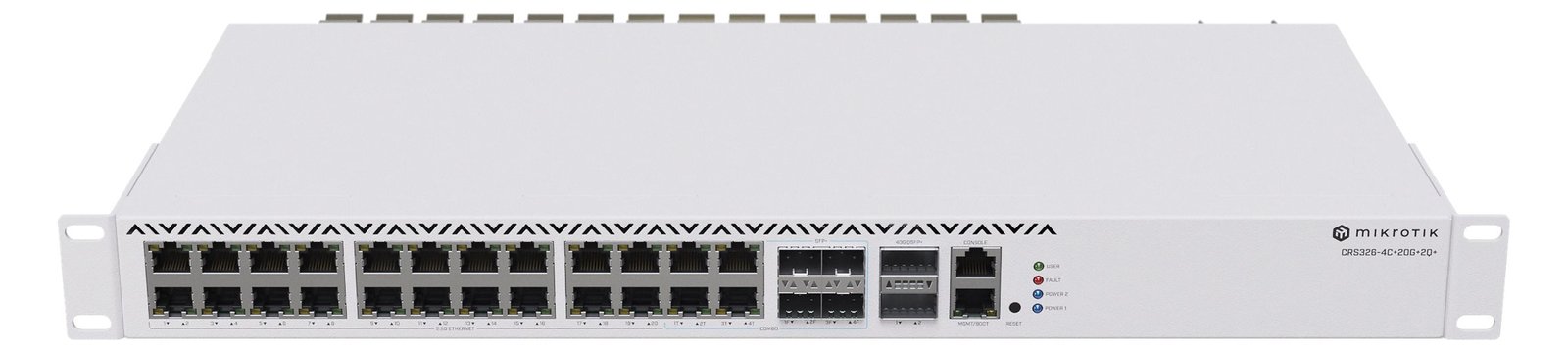 MikroTik CRS326-4C+20G+2Q+RM - Switch - L3 - 20 x 2.5GBase-T + 4 x Kombination 2,5/10 Gigabit SFP+ + 2x 40 Gigabit QSFP+