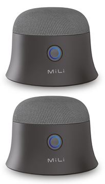 Ultron MiLi Mag-SoundMate - Lautsprecher - tragbar - kabellos - Bluetooth - 3 Watt - Schwarz (Packung mit 2) von LumaTech