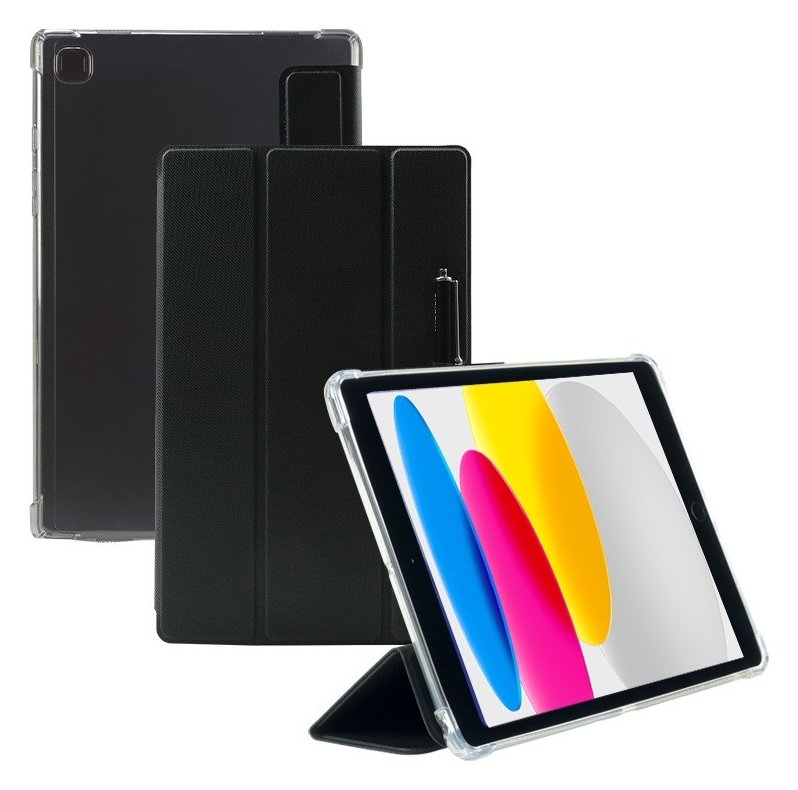 Mobilis EDGE - Flip-Hülle für Tablet - mit verstärkten Ecken, Folie - Schwarz, durchsichtig - für Apple 10.9-inch iPad