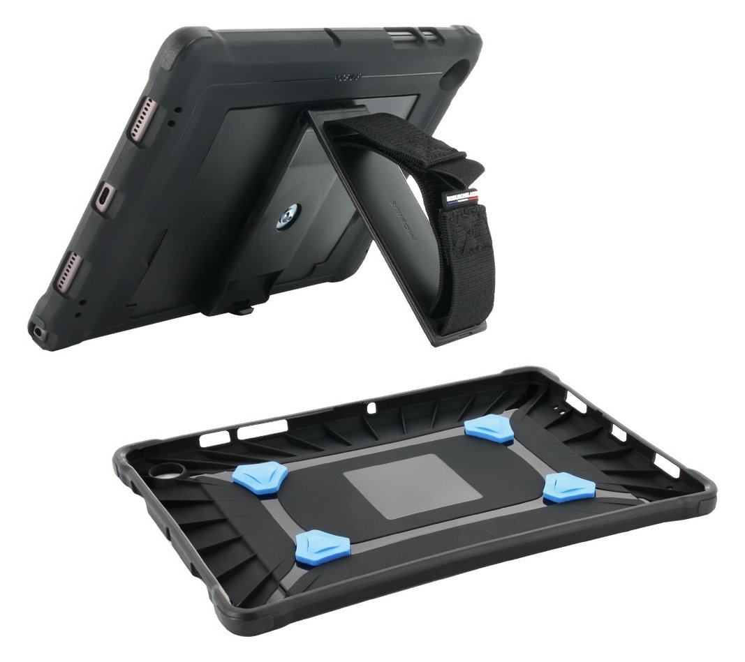 Mobilis PROTECH - Tablethülle - mit Ständer & Handschlaufe, verstärkt - Schwarz - für Apple 10.9-inch iPad (10. Gen)
