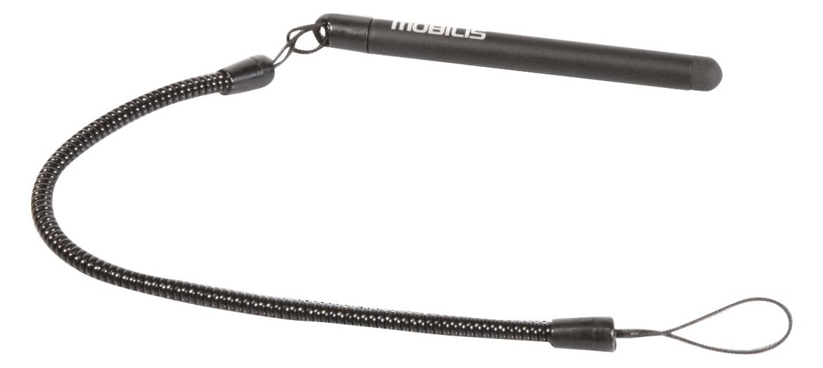 Mobilis Retractable Capacitive Stylus + Spiral Cord - Stylus für Handy, Tablet - Schwarz (Packung mit 10)
