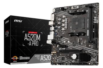 MSI A520M-A PRO - Motherboard - micro ATX - Socket AM4 - AMD A520 Chipsatz - USB 3.2 Gen 1 - Gigabit LAN von LumaTech