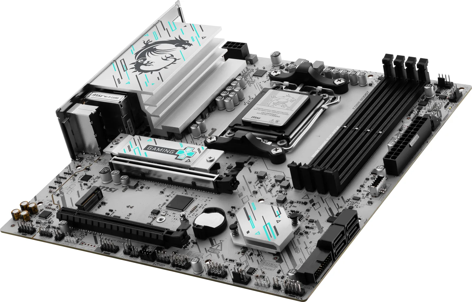 MSI B840M GAMING PLUS WIFI6E - Motherboard - micro ATX - Socket AM5 - AMD B840 Chipsatz - 2.5GB LAN, Wi-Fi 6E, Bluetooth, Ansicht 3