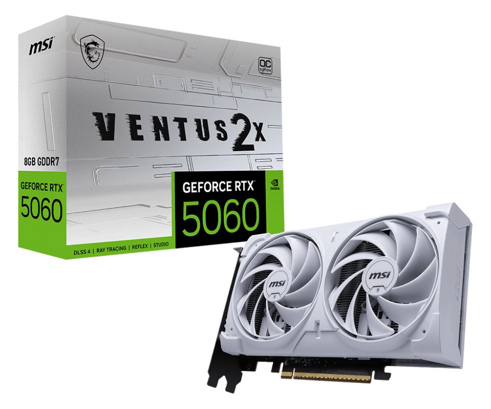 MSI GeForce RTX 5060 8G VENTUS 2X OC - Grafikkarten - weiß