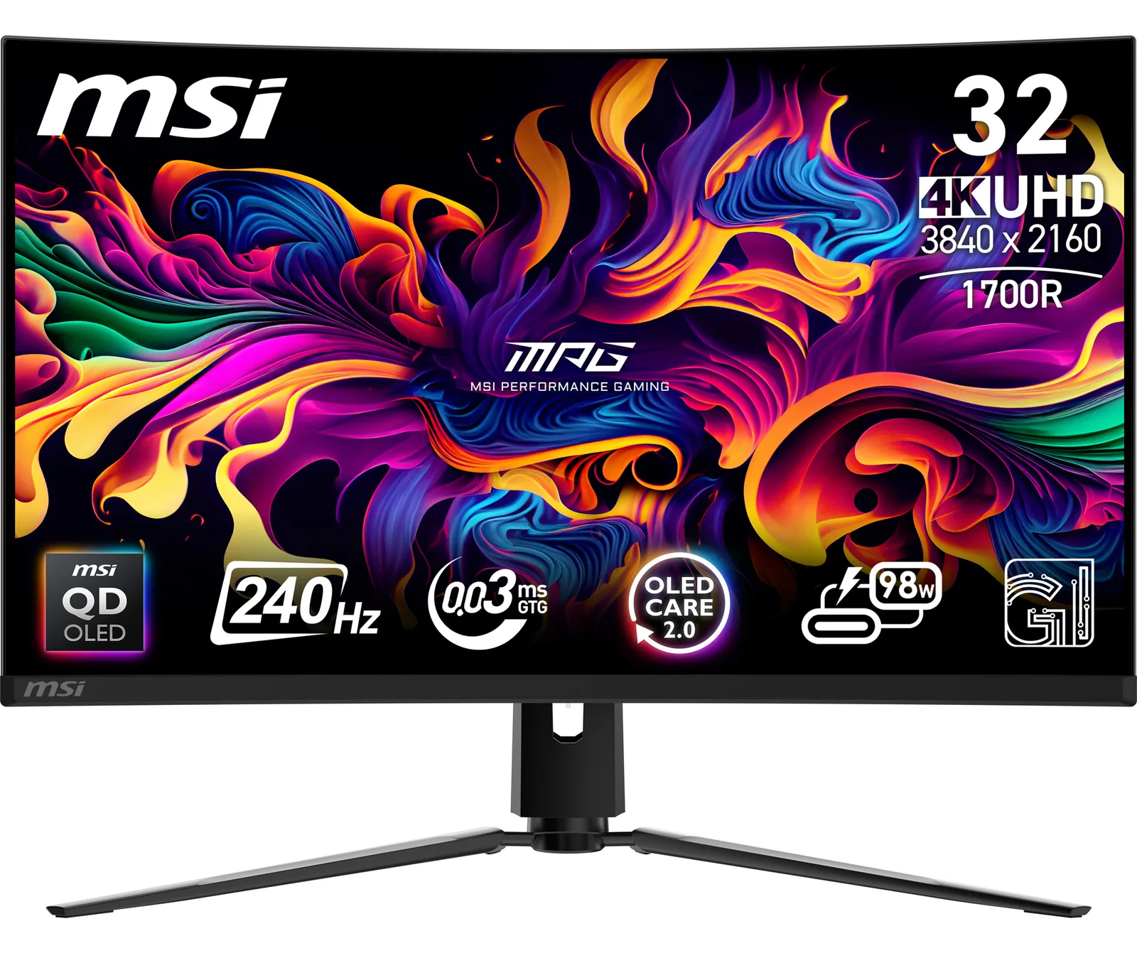 MSI MPG 321CURXDE QD-OLED - OLED-Monitor - Gaming - gebogen - 81.3 cm (32), Ansicht 2